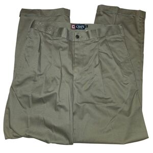 Chaps Tan Khaki Pleated Pants Sz.32x32
